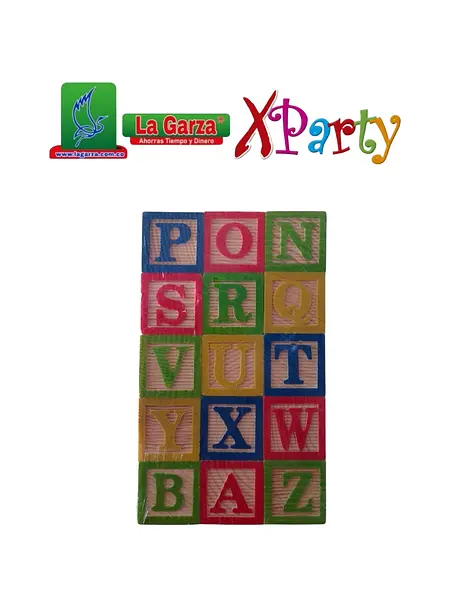 Didáctico Madera Cubos Letras Números A8