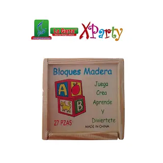 Didácticos Caja Madera Cubos Abc X48 Piezas A20
