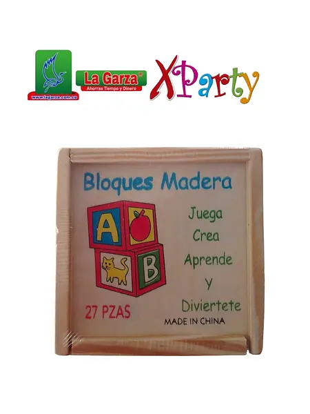 Didácticos Caja Madera Cubos Abc X48 Piezas A20