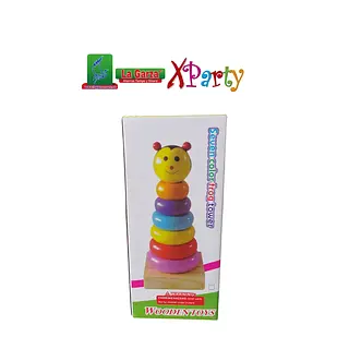 Didáctico Madera Torre Aros Animales Sc-7155