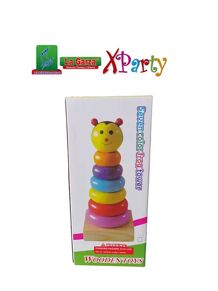 Didáctico Madera Torre Aros Animales Sc-7155