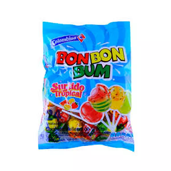 Bon Bon Bum Surtido Tropical Relleno de Chicle