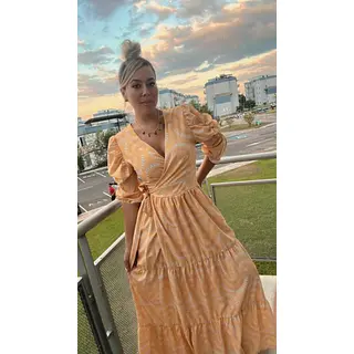 Vestido Tipo Kimono Y Mangas Puff