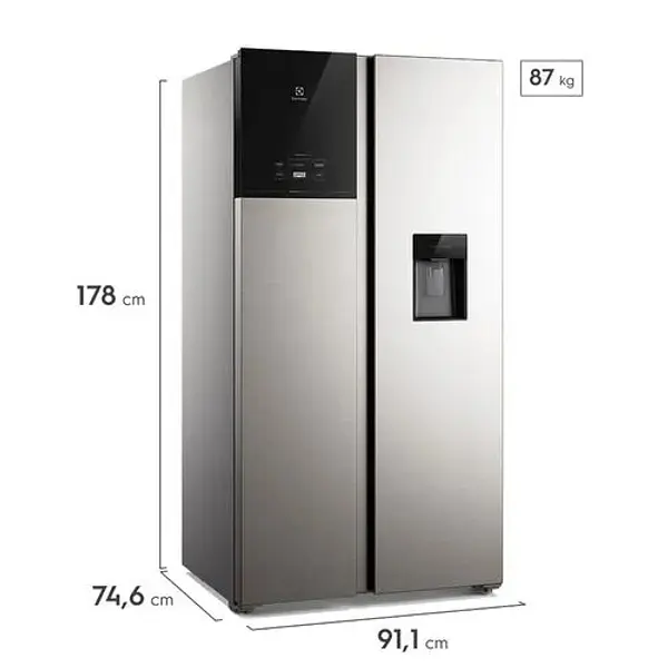 Nevecón Electrolux Side By Side 619lt