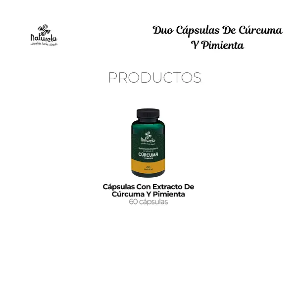 Duo Cápsulas Con Extracto De Cúrcuma Y Pimienta