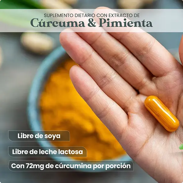 Duo Cápsulas Con Extracto De Cúrcuma Y Pimienta