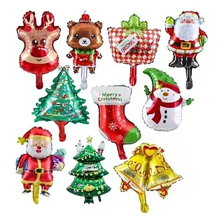 Globo Metalizado Navidad Grande 113x65 Cm