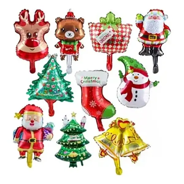 Globo Metalizado Navidad Grande 113x65 Cm