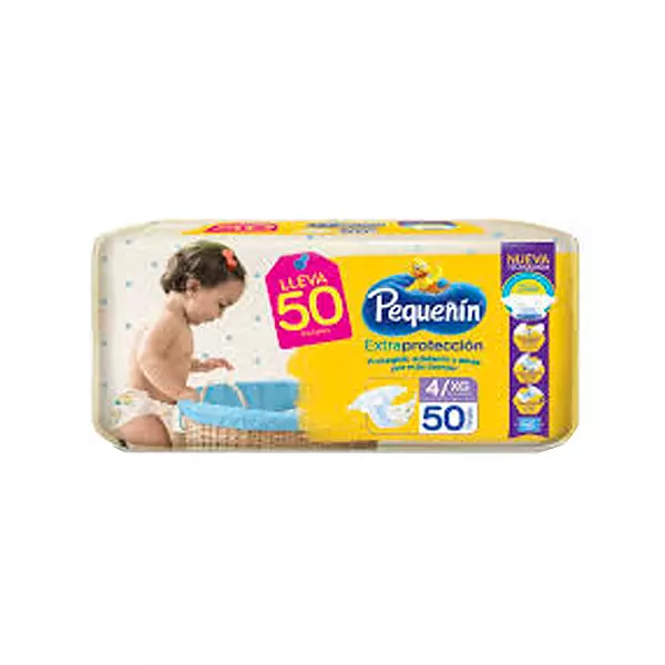 Pañales Pequeñín Extraprotección Etapa 4/Xg x 50 Unidades