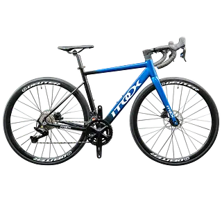 Bicicleta Ruta Azul En Aluminio Quetzal Grupo Ltwoo 2x11