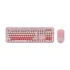 Teclado Teclas Redonda Rosa Inalámbrico T1b 2.4h + Bt Qw09