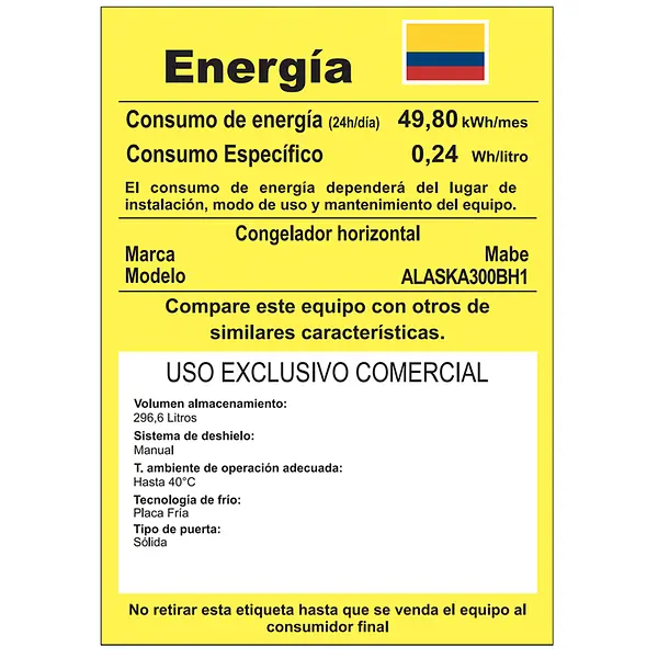 Congelador Horizontal 320 L Mabe