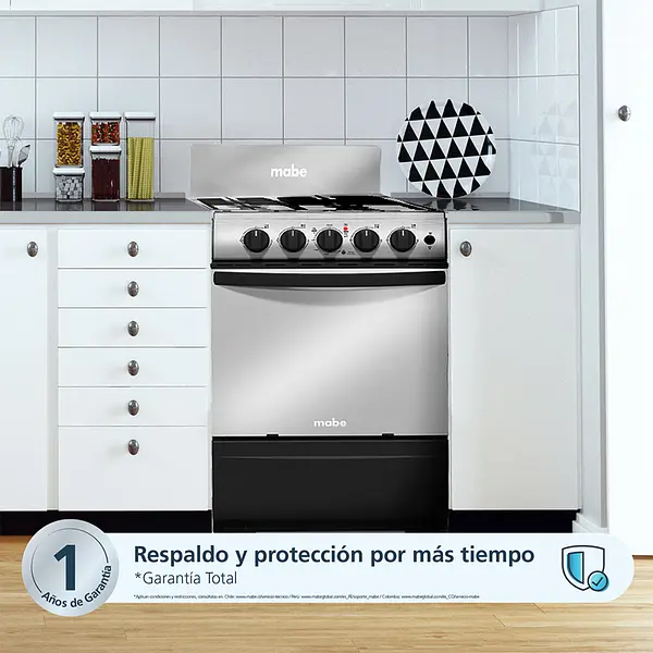 Estufa Mabe Con Horno 52 Cm Gas Inox-Negro