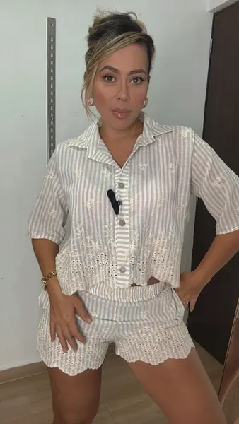 Set De Blusa Manga Larga Y Short