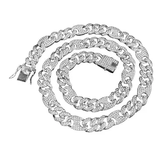 Cadena Redonda De Lujo Plateada