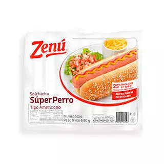 Salchicha Zenú Super Perro Tipo Americano