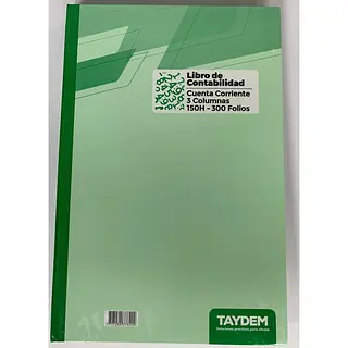 Libro De Contabilidad 3 Columnas X 300f Marfil