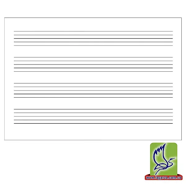 Cuaderno Música Pentagramado