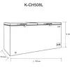 Congelador Horizontal Kalley Dual 508 Litros