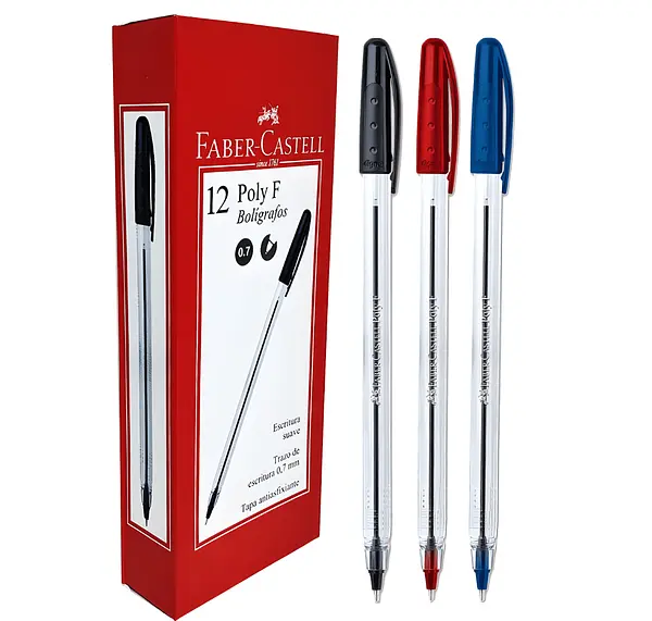 Boligrafo Faber-Castell 0.7 Poly F Negro