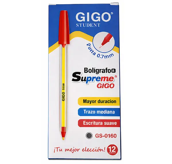 Bolígrafo Tapa 0.7 Gigo Student