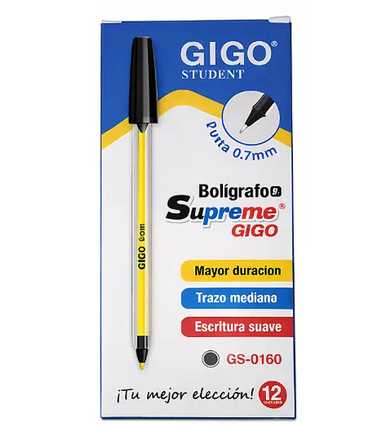 Bolígrafo Tapa 0.7 Gigo Student