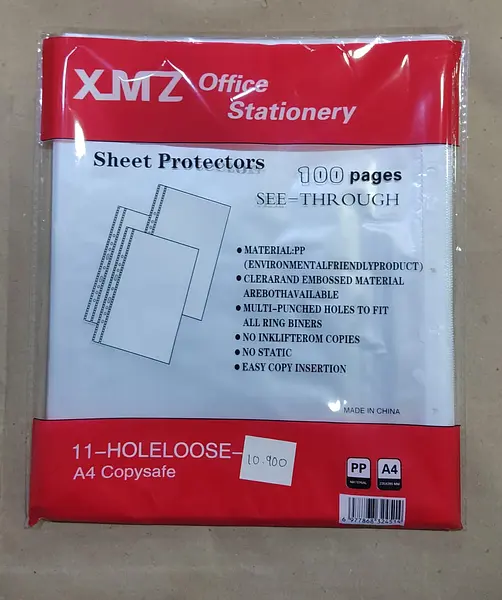 Bolsillo Vinilo Carta Delgadox100