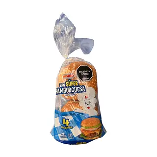 Pan Hamburguesa 4 Unidades 350gr