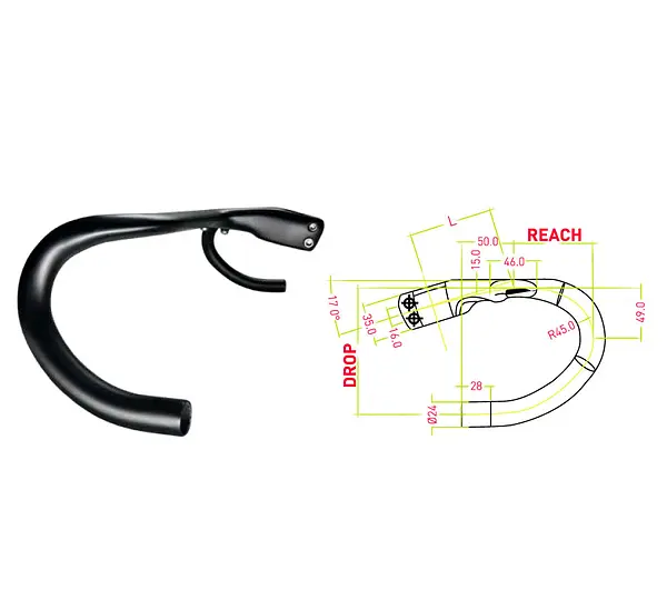 Manillar De Gravel Integrado En Carbono 355 Gr 380* 80 Mm