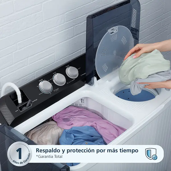 Lavadora Semiautomática 16 Kg Blanca Mabe - Lmd1123h