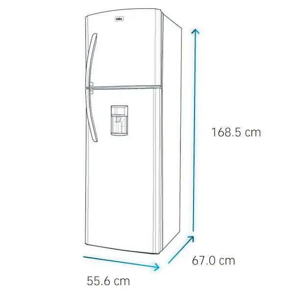 Nevera Mabe No Frost 267 L Brutos Grafito Mabe