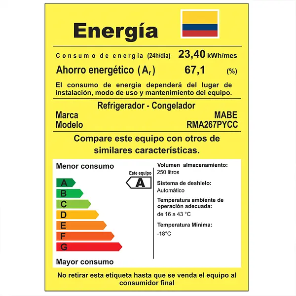 Nevera Mabe No Frost 267 L Brutos Black Steel Mabe