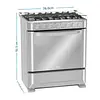 Estufa Mabe Con Horno 76 Cm A Gas Inox