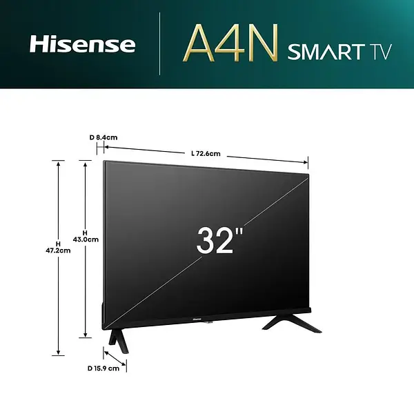 Televisor Hisense 32 Pulgadas Led Hd Smart Tv 32a4n