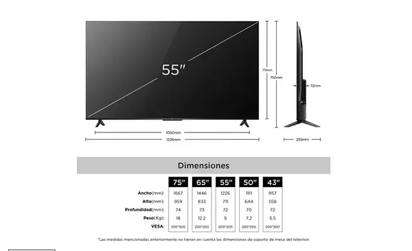 Tv Tcl 55" Pulgadas 4k-Uhd Led Smart Tv Google