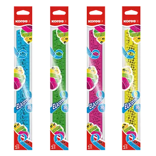 Regla Flexible 30cm Plastica Kores