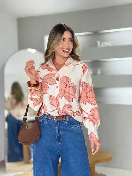 Camisera Blush Flowers