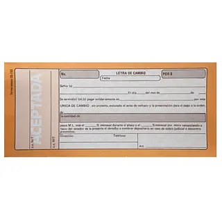 Letra De Cambio Bond Und