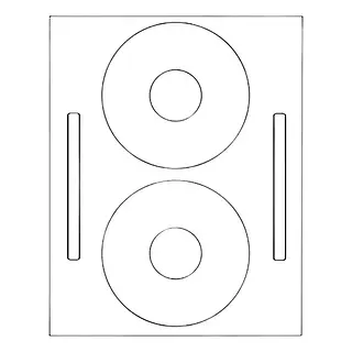 Rotulo Autoadhesivo Cd Label Blanco X10und