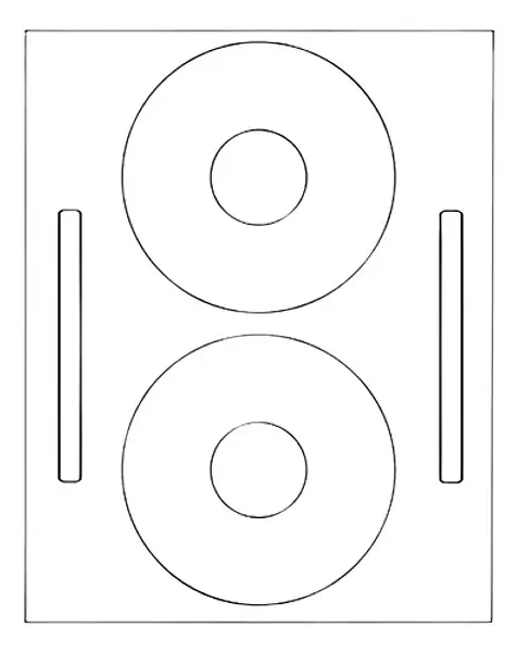 Rotulo Autoadhesivo Cd Label Blanco X10und