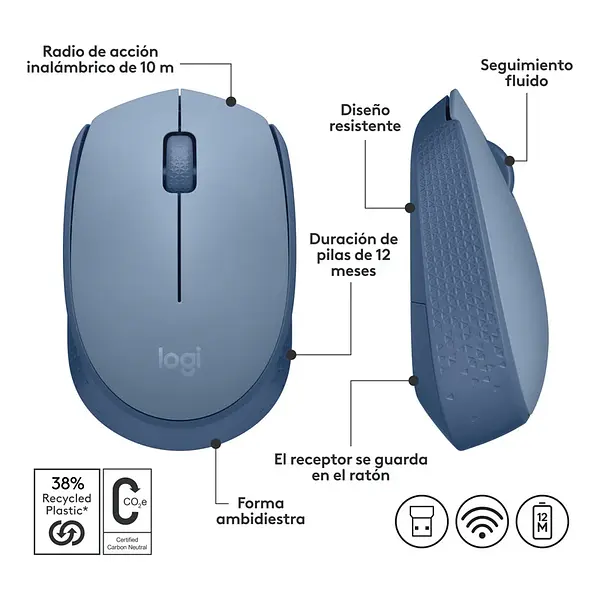 Mouse inalámbrico Logitech M170