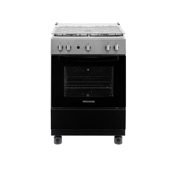 Estufa Challenger Con Horno Inox 60 Cm 4 Puestos Gas Propano