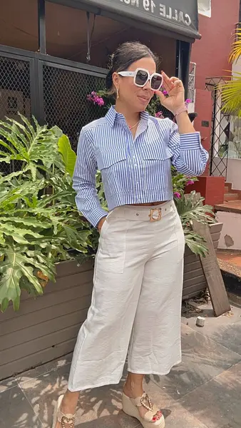 Pantalon Palazzo Blanco