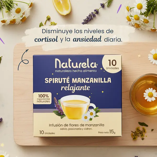 Spiruté Manzanilla Con Pasiflora, Cidrón Y Salvia Relajante