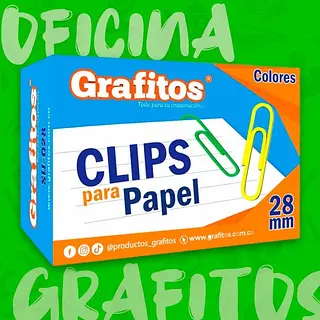 Gancho Clip De Colores Grafitos X100 28mm