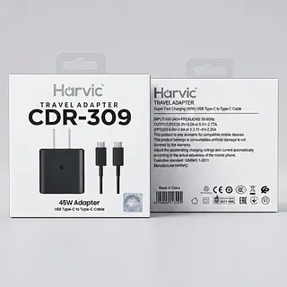 Cargador Harvic 45w Usb-C Cdr-309