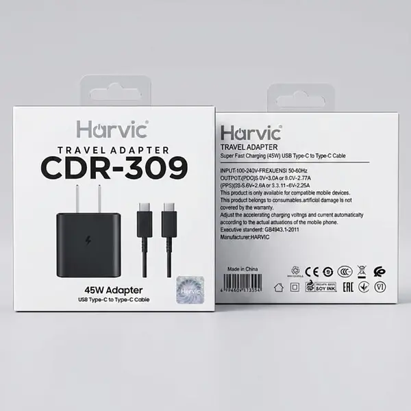 Cargador Harvic 45w Usb-C Cdr-309