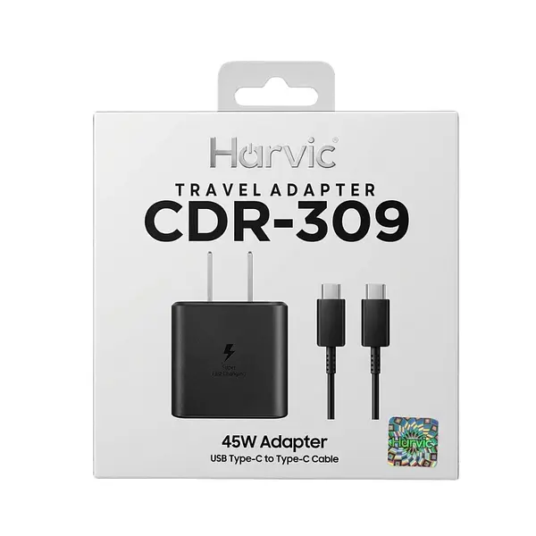 Cargador Harvic 45w Usb-C Cdr-309