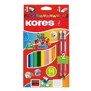 Color Kores X12+2 Jumbo Lapiz+ Borrador 93514.01t
