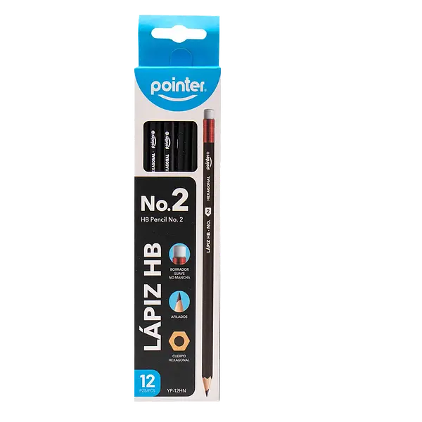 Lapiz N.2 Hb Hexagonal Negro Unidad Pointer